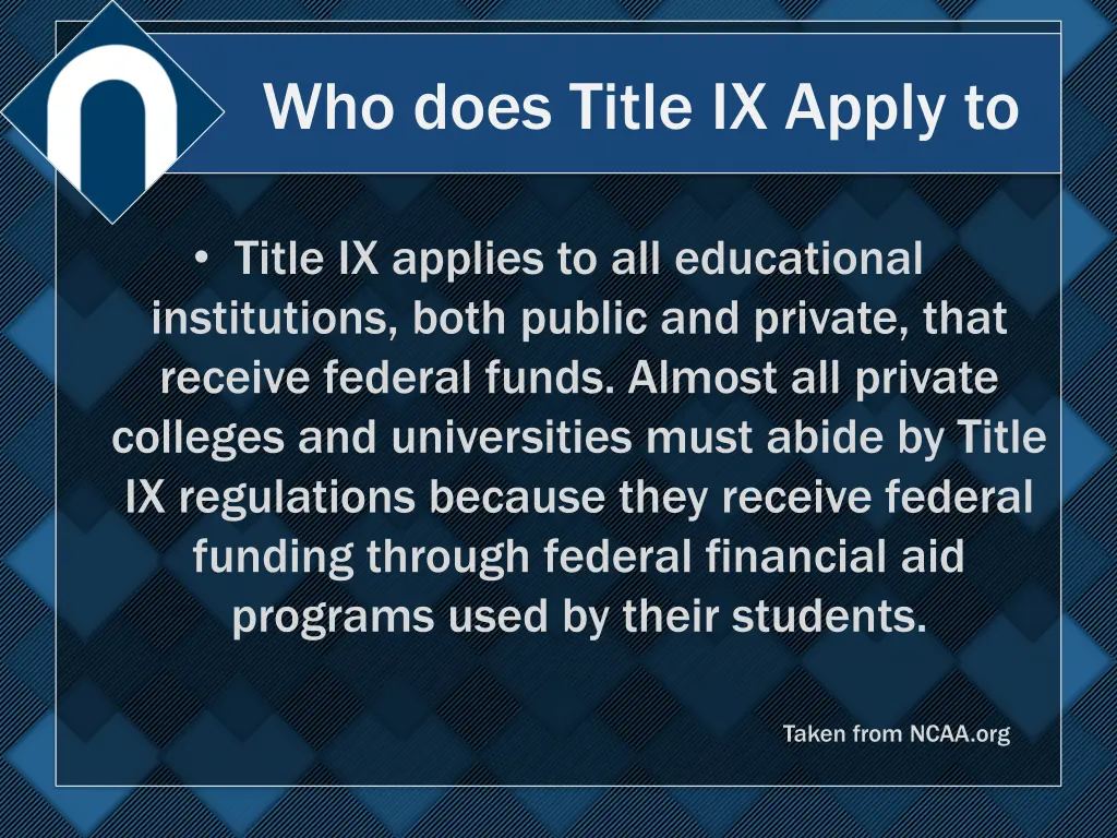 who does title ix apply to