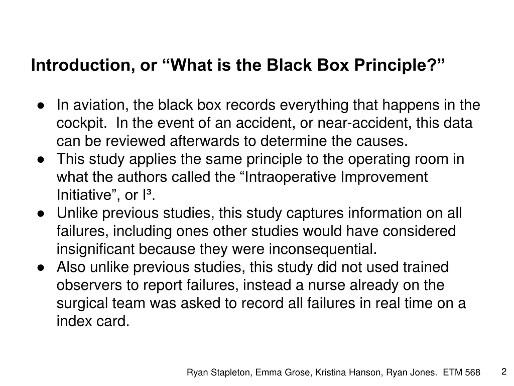 introduction or what is the black box principle