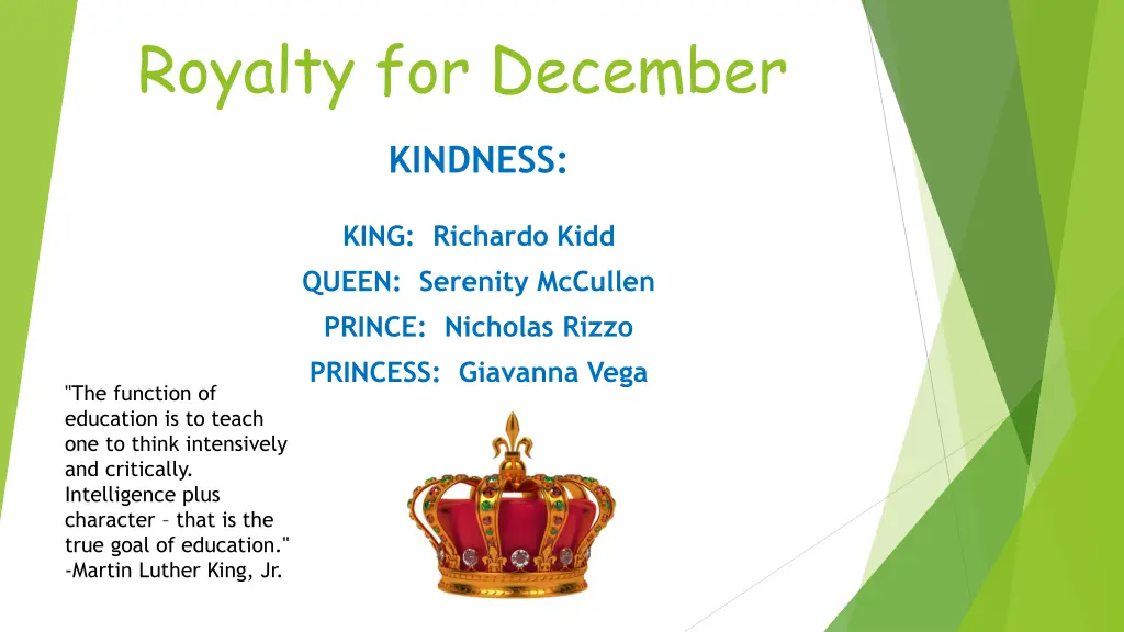 royalty for december