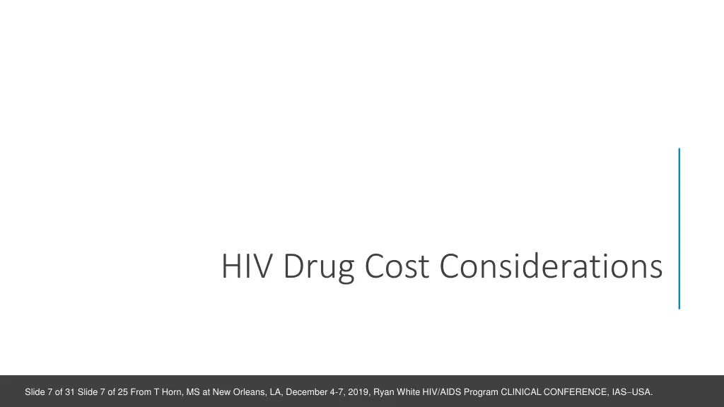 hiv drug cost considerations