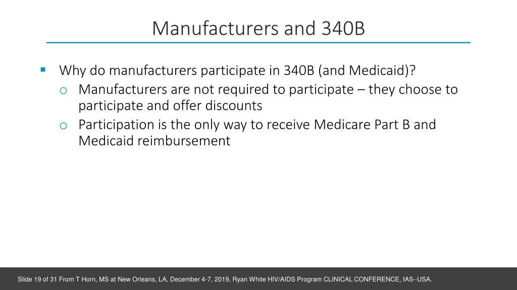 manufacturers and 340b