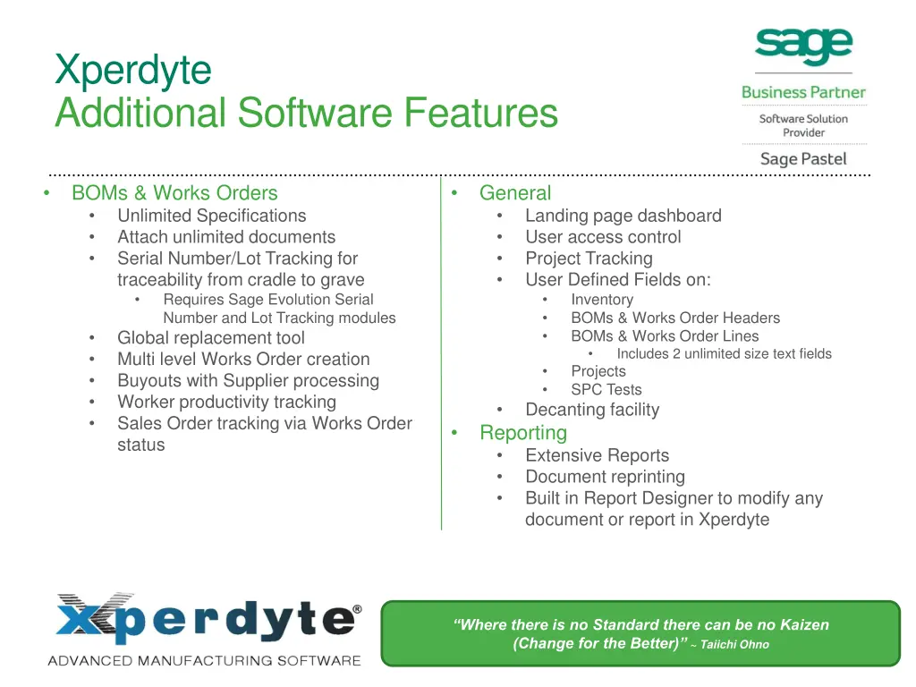 xperdyte additional software features