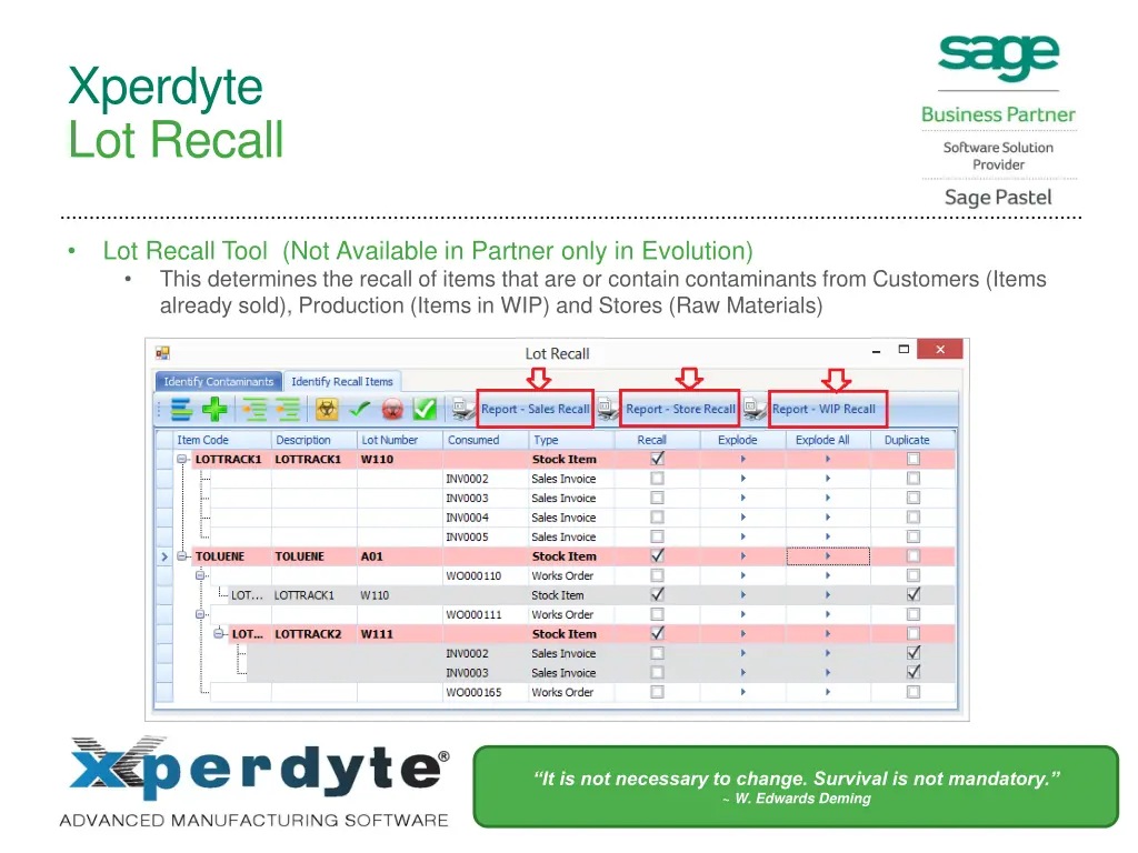 xperdyte lot recall