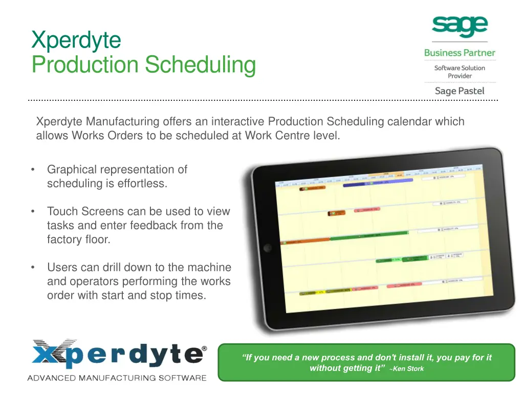 xperdyte production scheduling