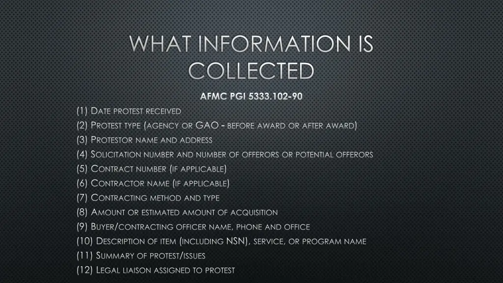 what information is collected