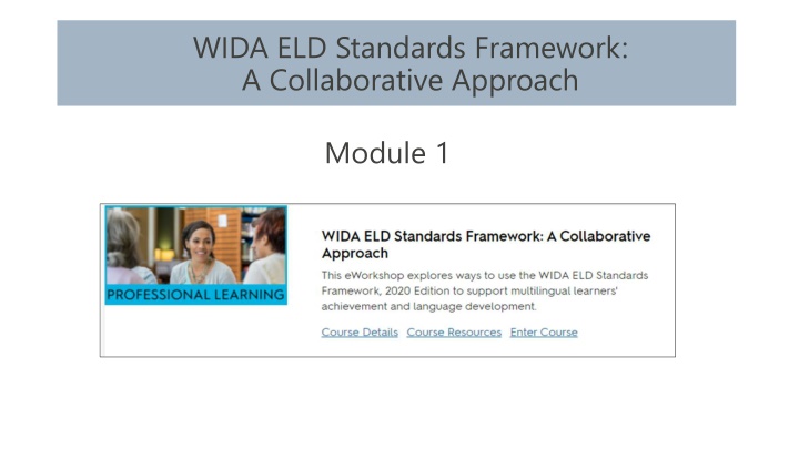 wida eld standards framework a collaborative