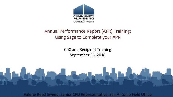 annual performance report apr training using sage