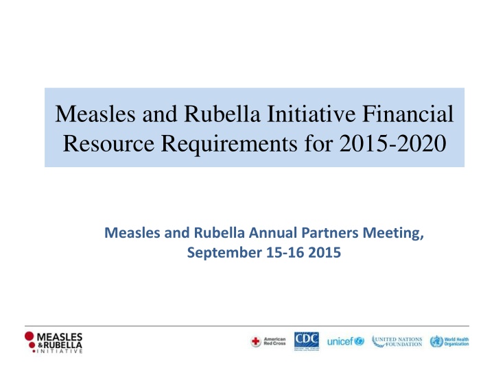 measles and rubella initiative financial resource