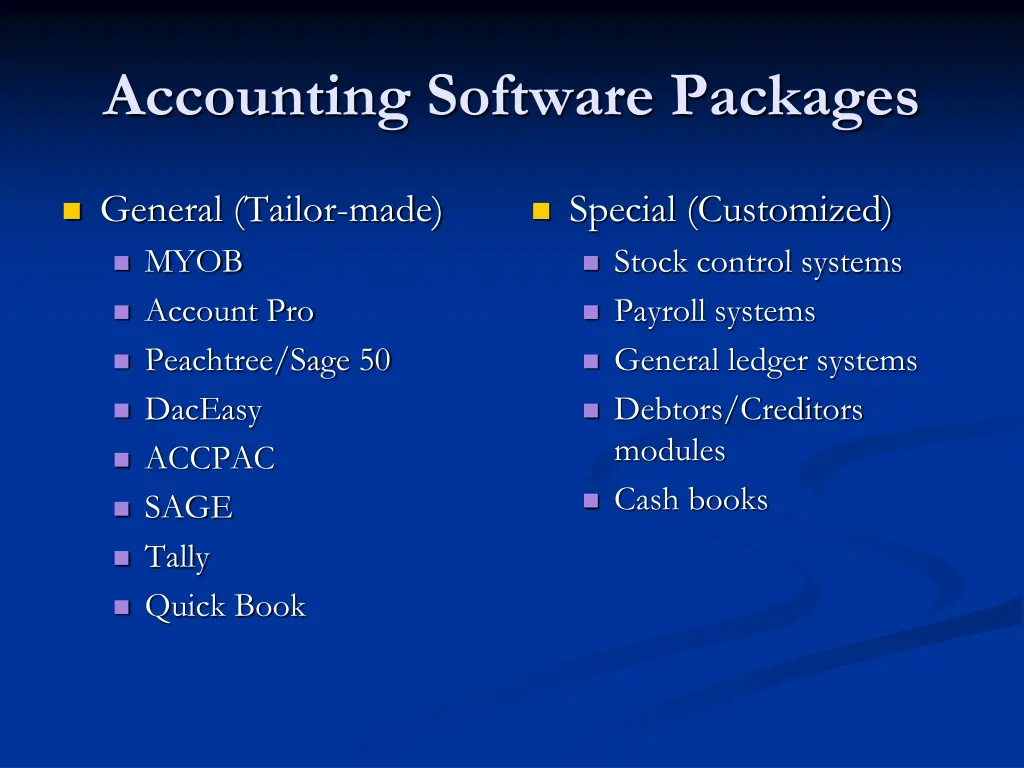 accounting software packages