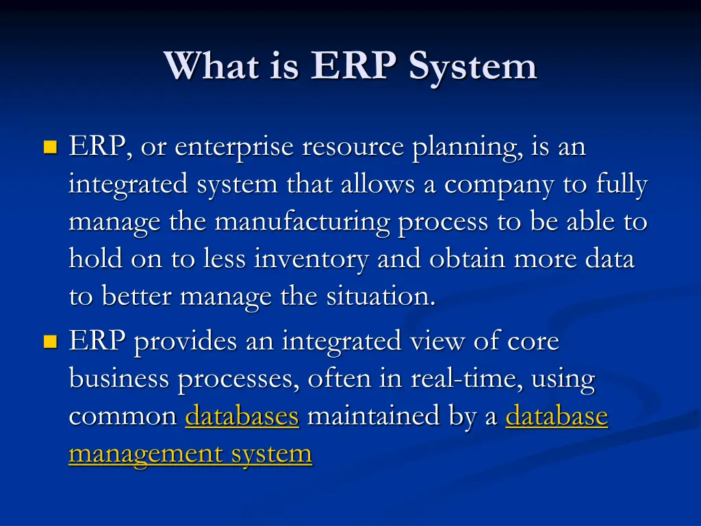 what is erp system