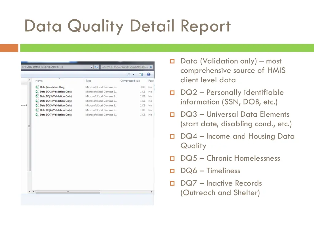 data quality detail report 5