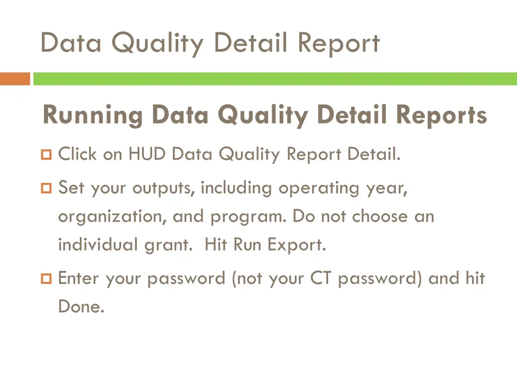 data quality detail report