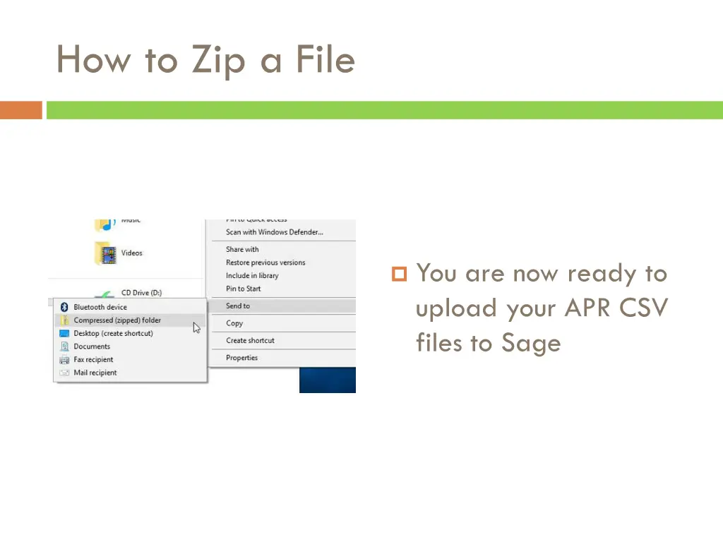 how to zip a file 1