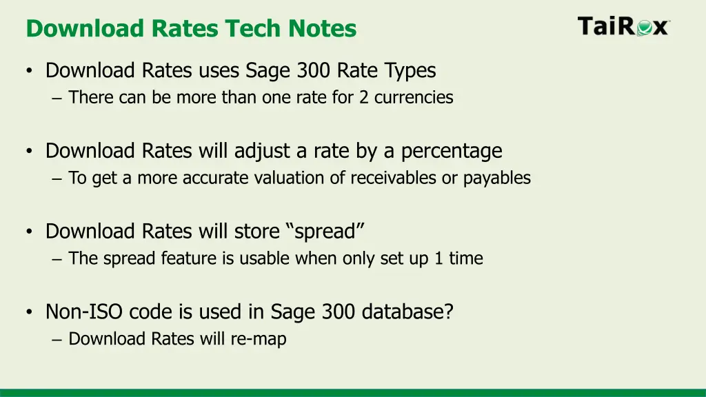 download rates tech notes 1