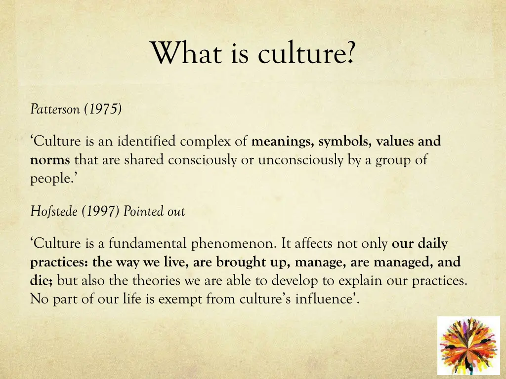 what is culture 1