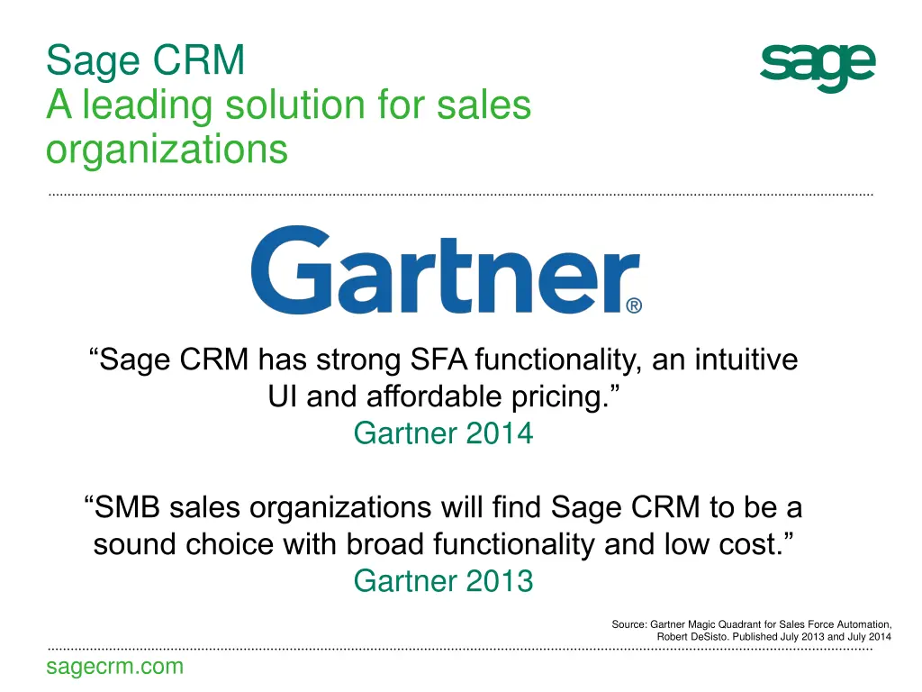 sage crm a leading solution for sales