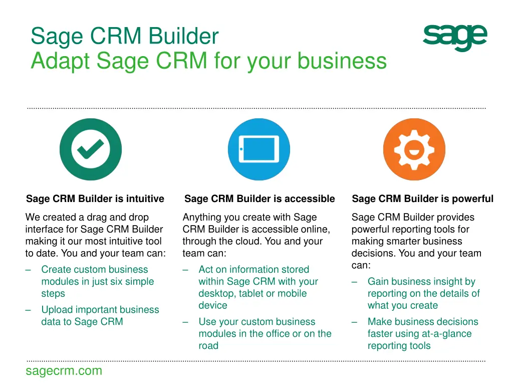 sage crm builder adapt sage crm for your business