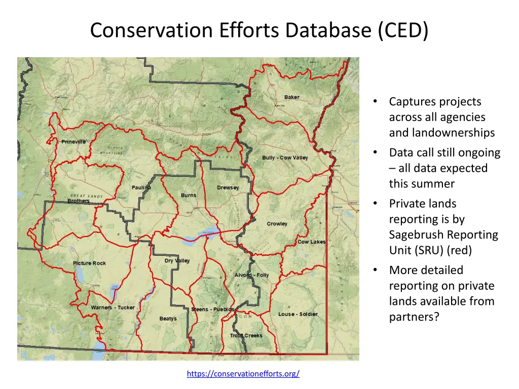 conservation efforts database ced 1