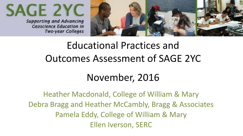 educational practices and outcomes assessment 1