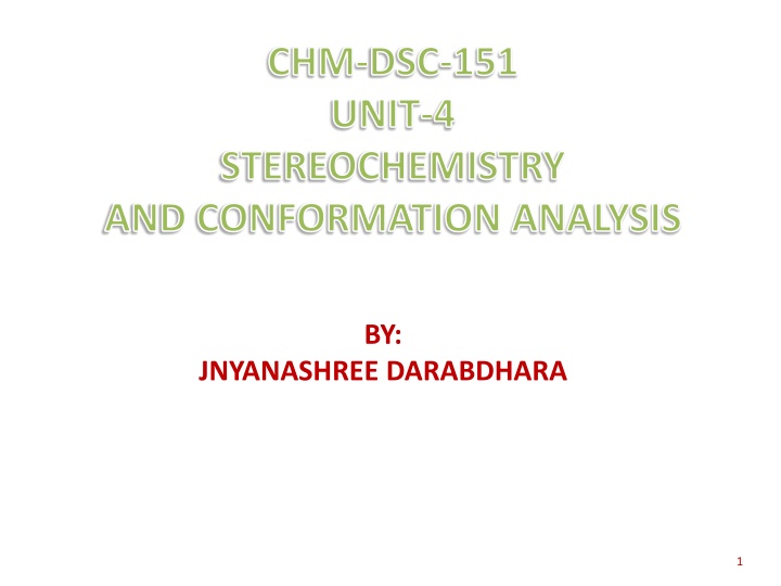 chm dsc 151 unit 4 stereochemistry