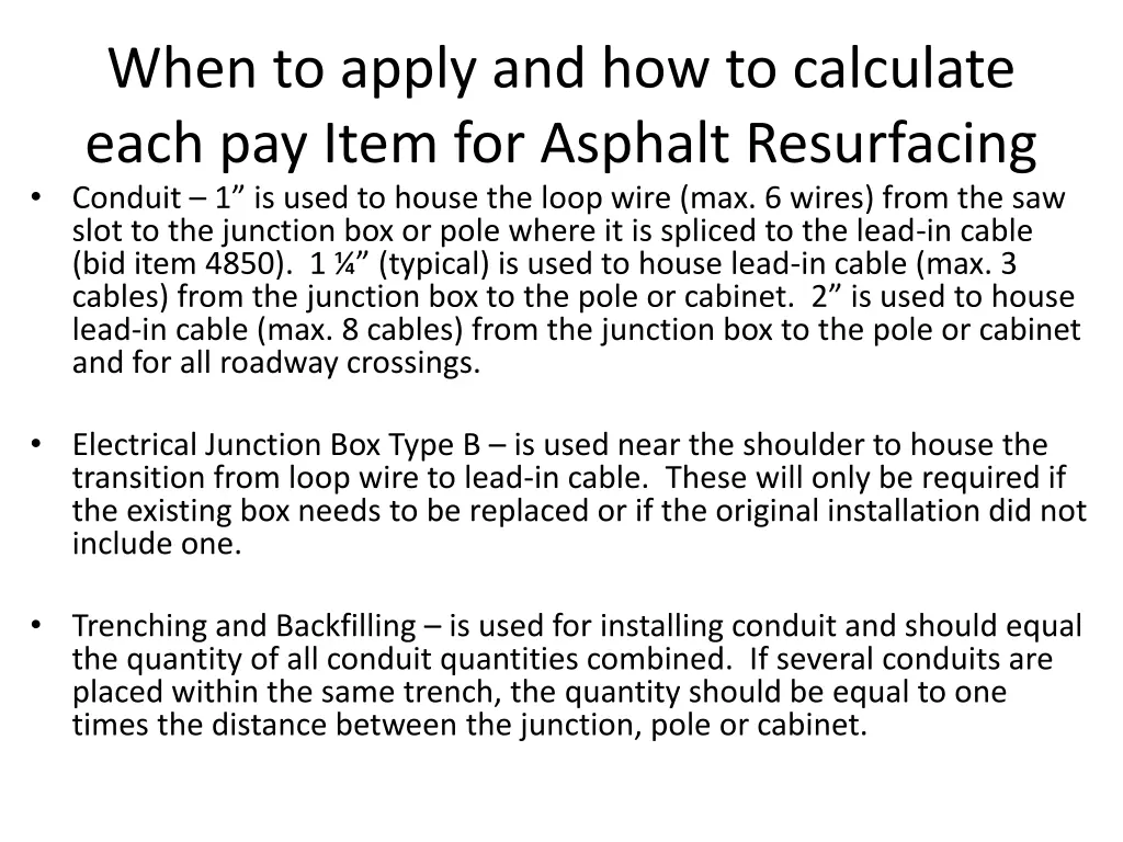 when to apply and how to calculate each pay item