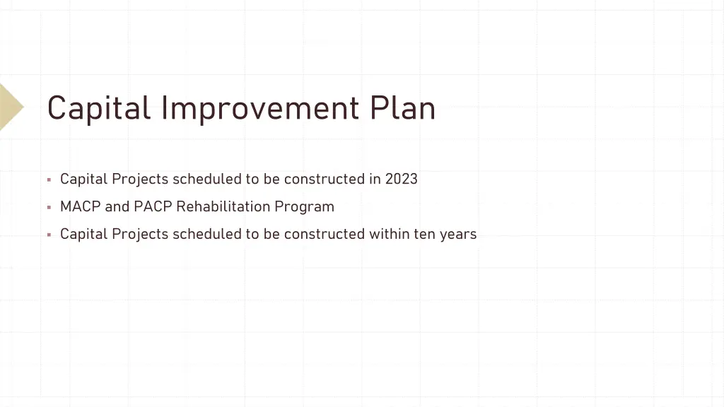 capital improvement plan