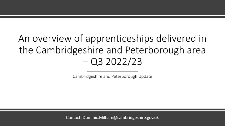 an overview of apprenticeships delivered