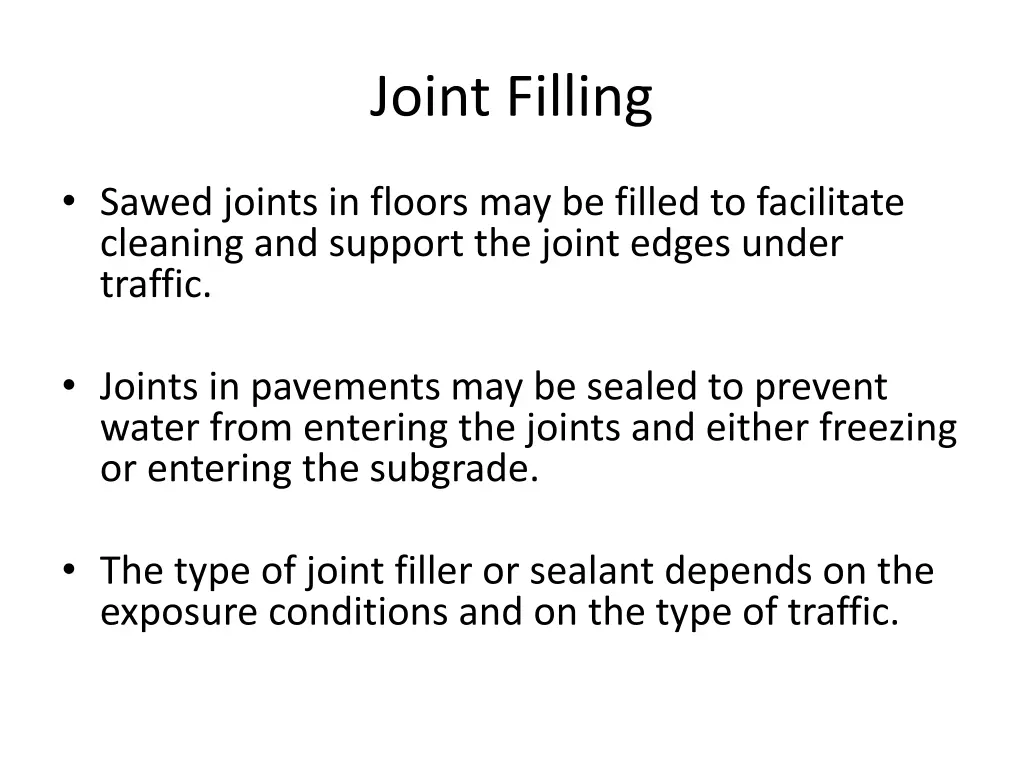 joint filling