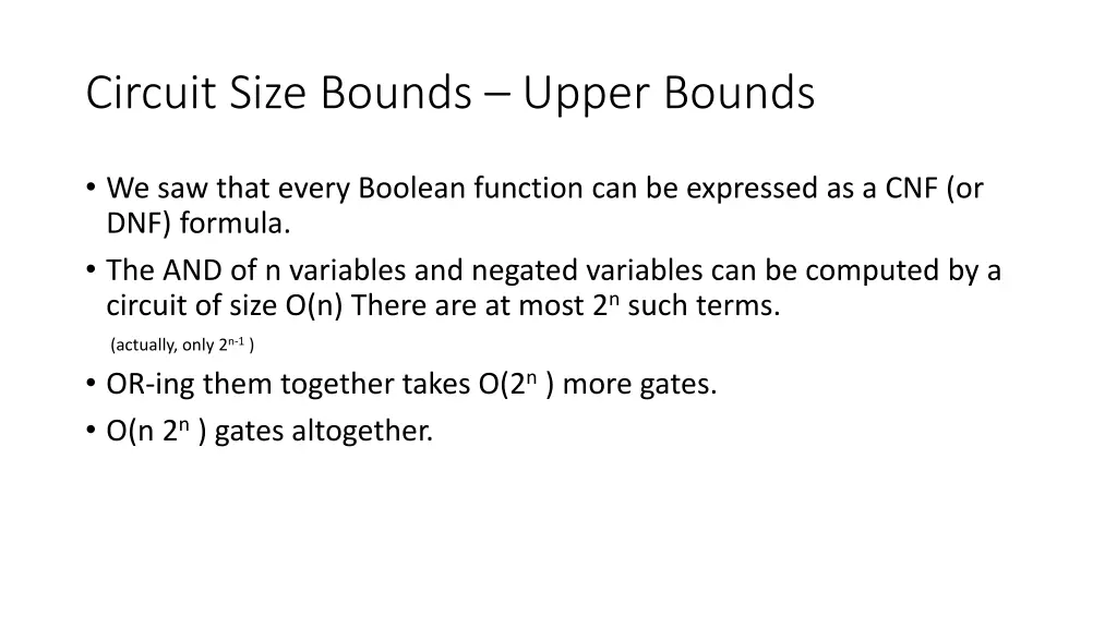 circuit size bounds upper bounds 3