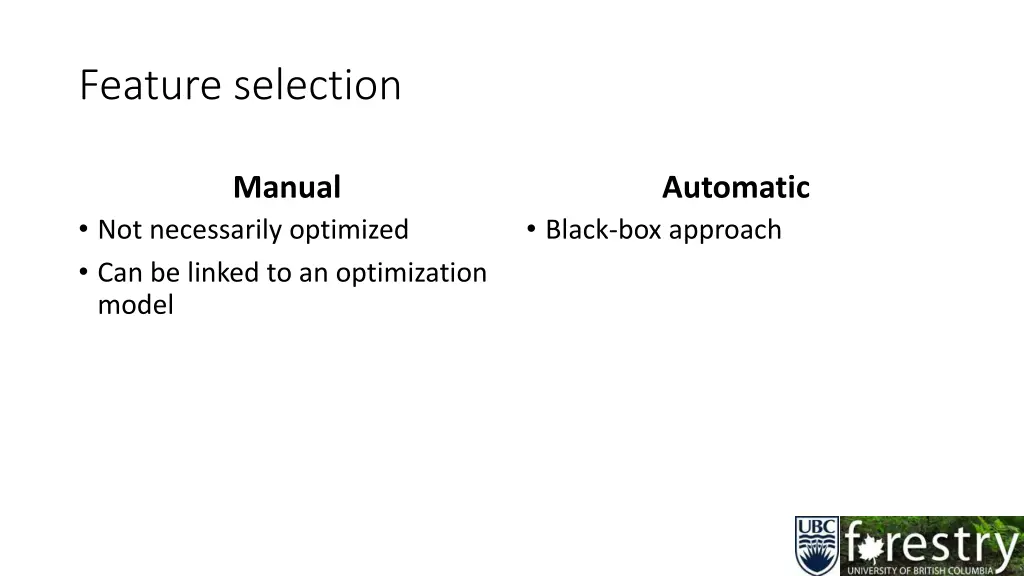 feature selection