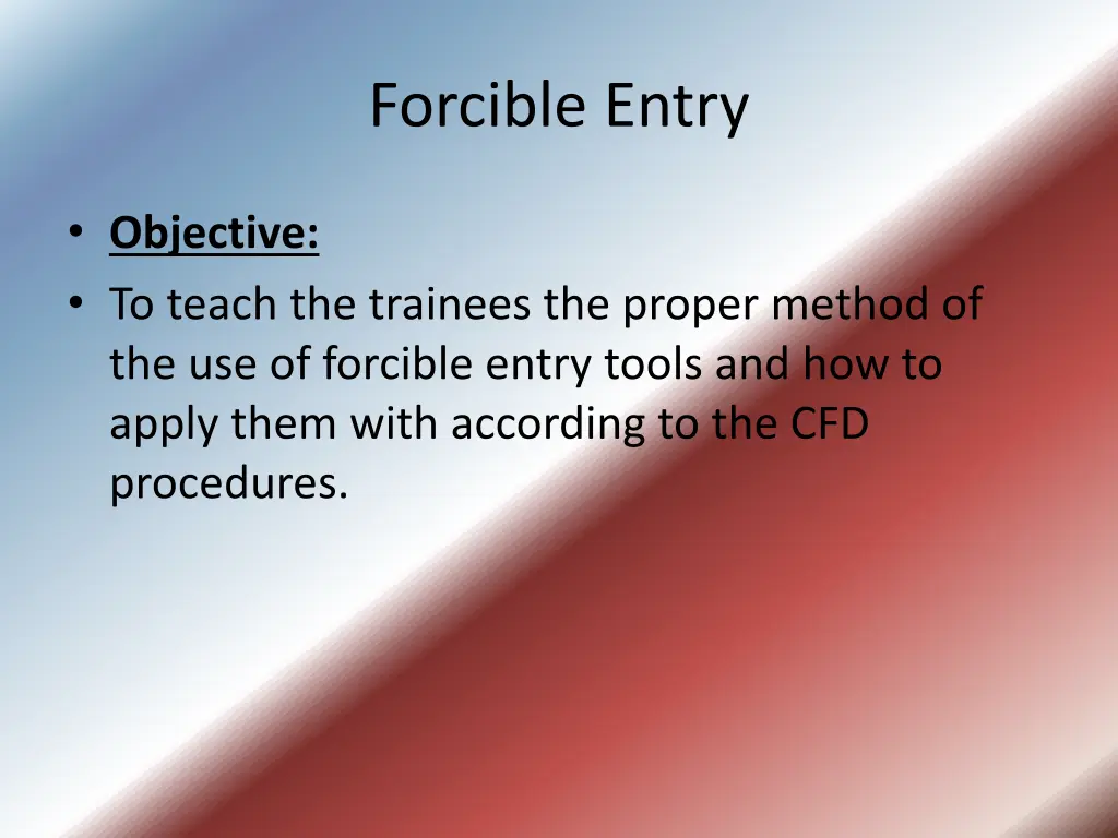 forcible entry