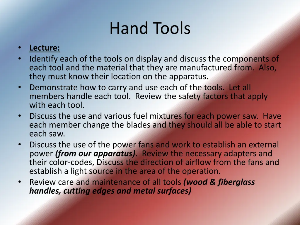 hand tools