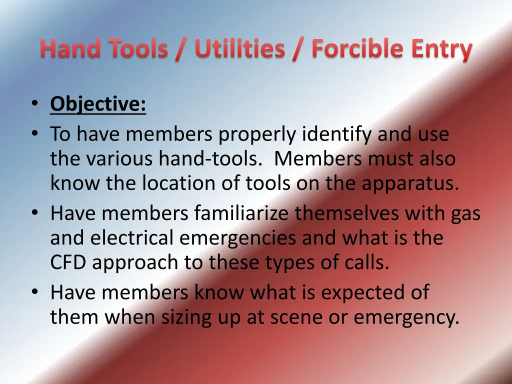 hand tools utilities forcible entry