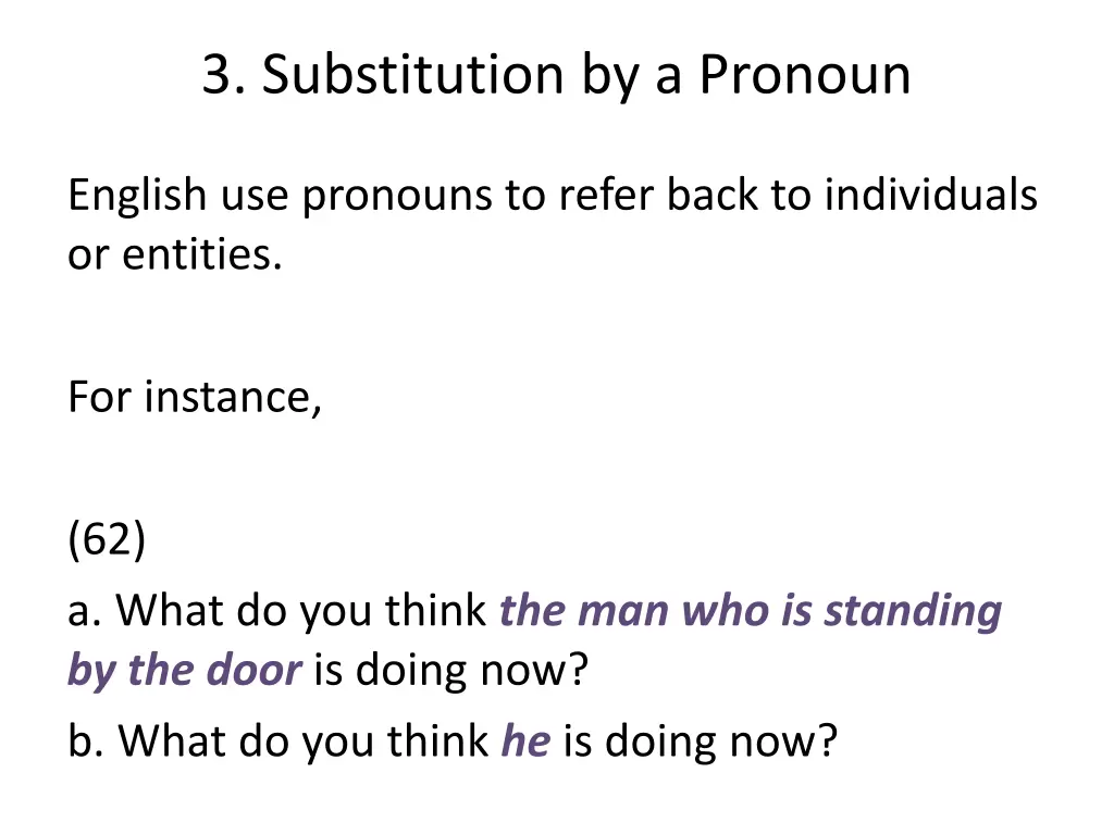 3 substitution by a pronoun