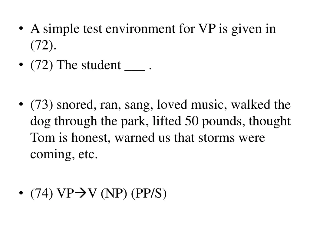 a simple test environment for vp is given