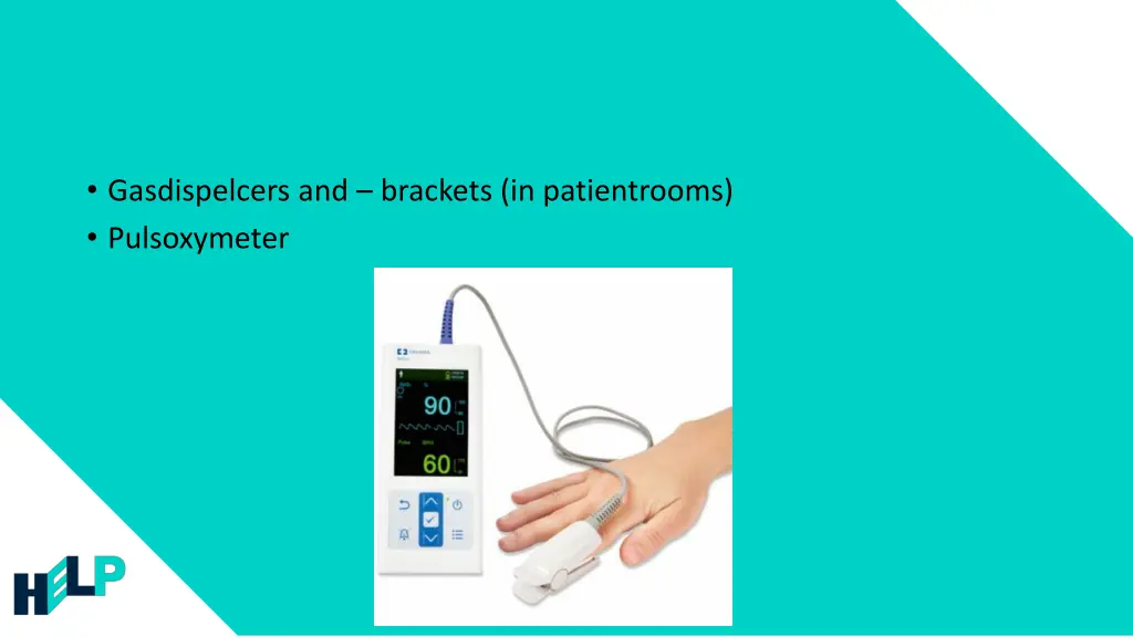 gasdispelcers and brackets in patientrooms