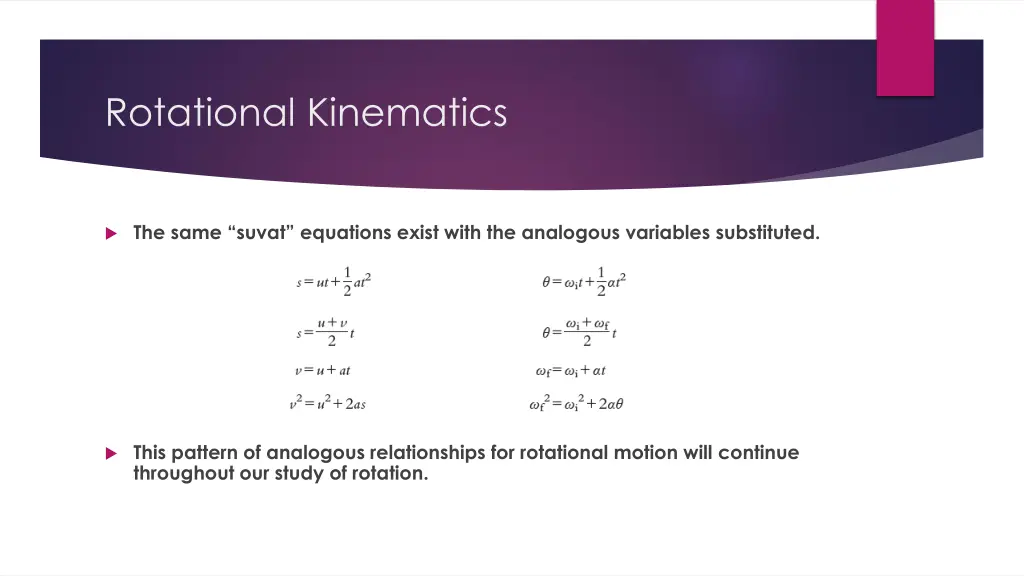 rotational kinematics