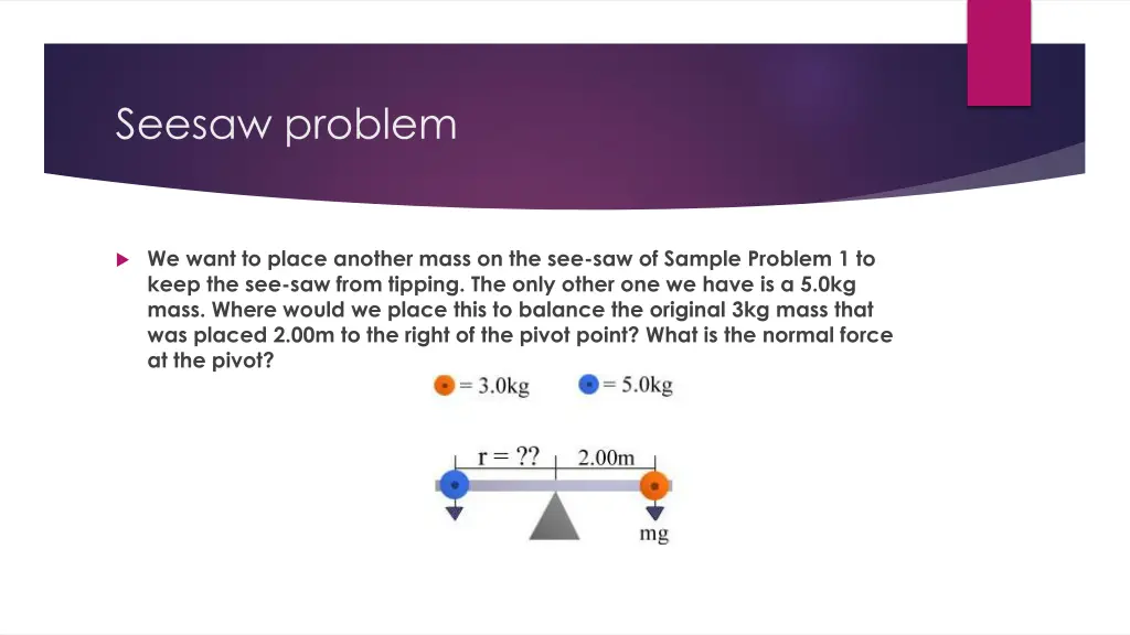 seesaw problem