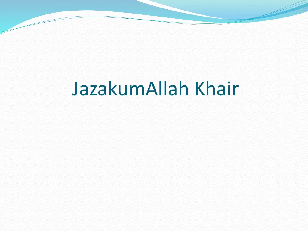 jazakumallah khair