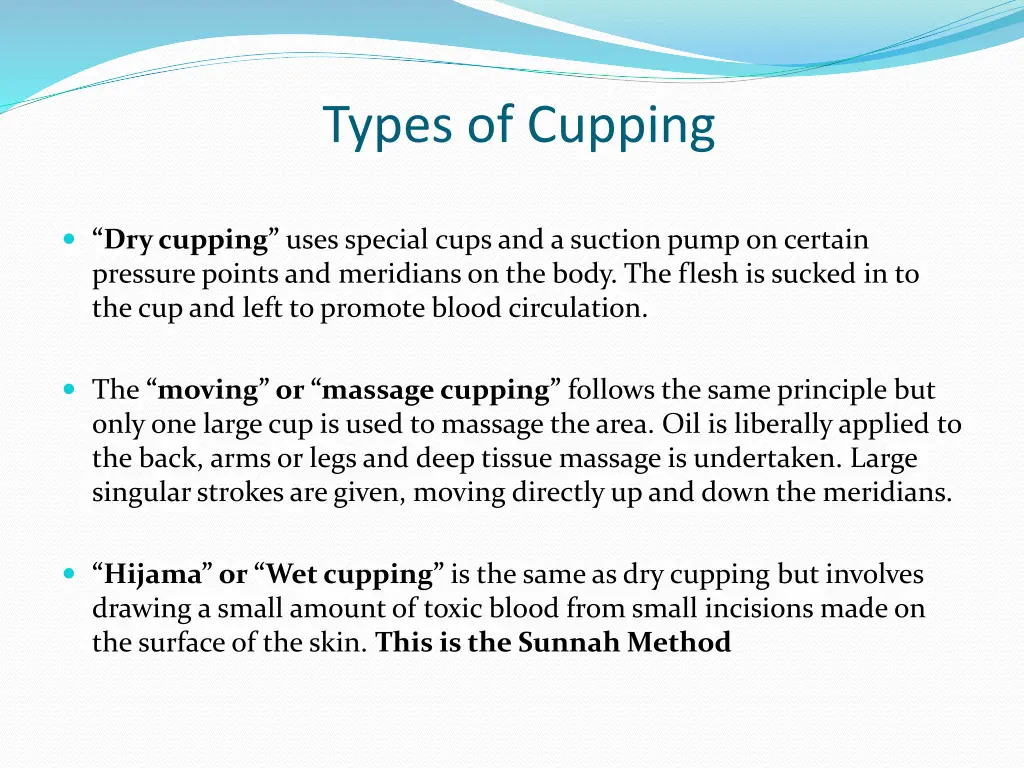 types of cupping