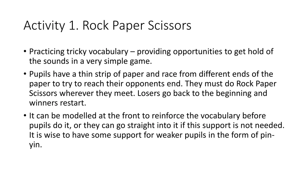 activity 1 rock paper scissors