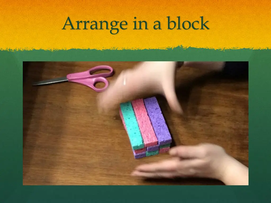 arrange in a block