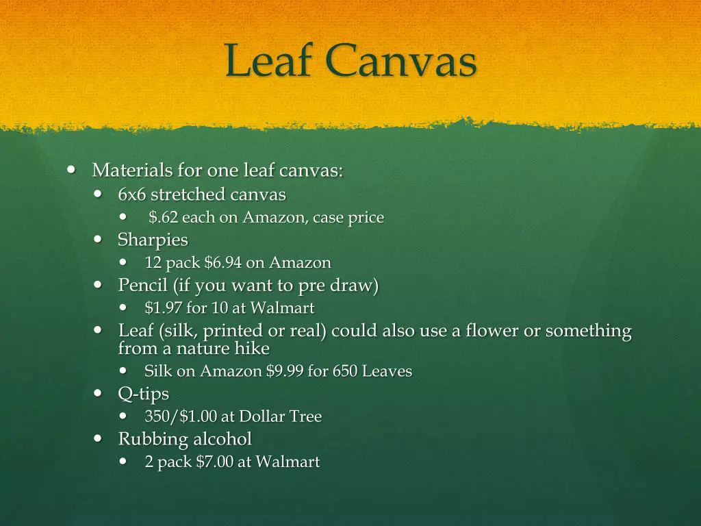 leaf canvas