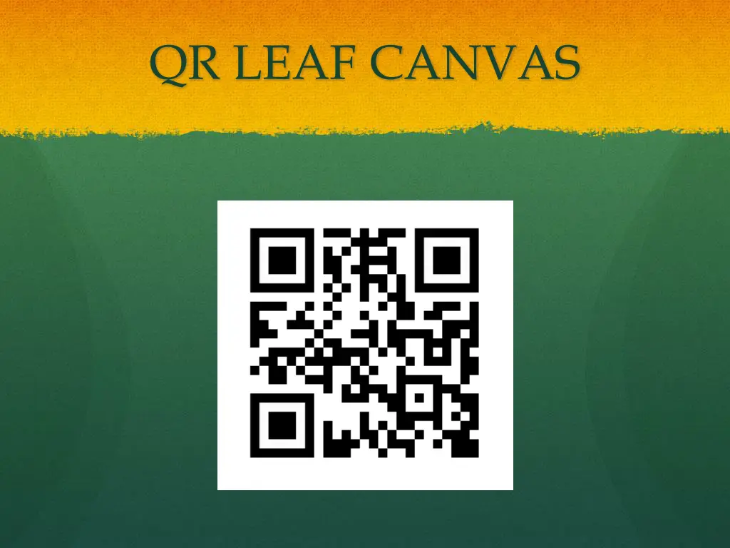 qr leaf canvas