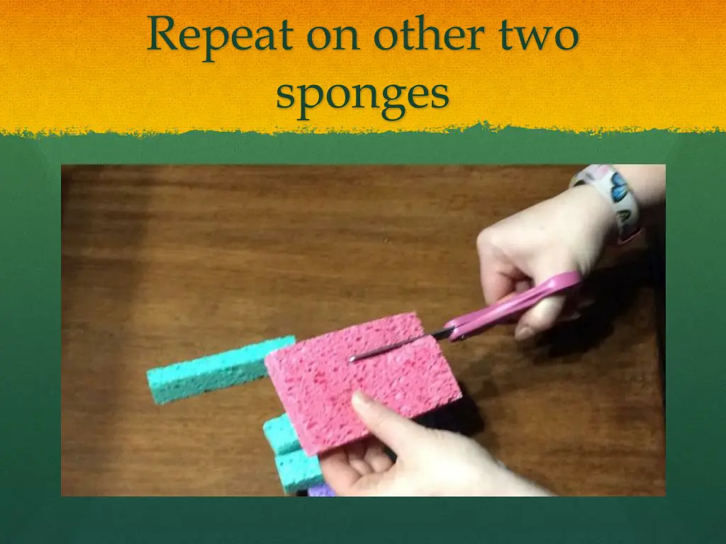 repeat on other two sponges