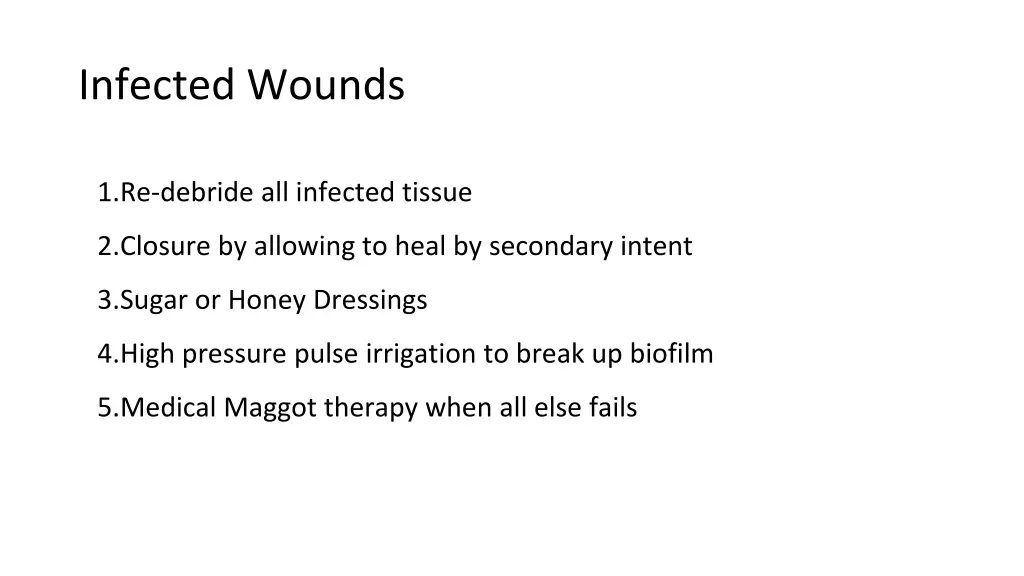 infected wounds