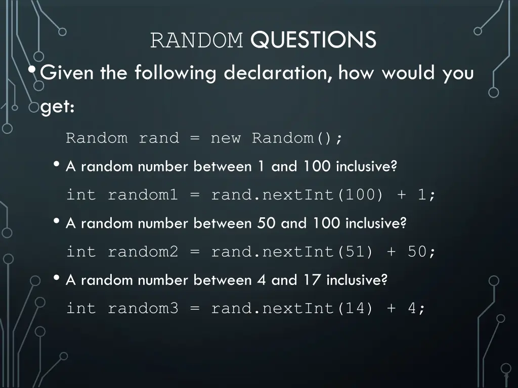 random questions