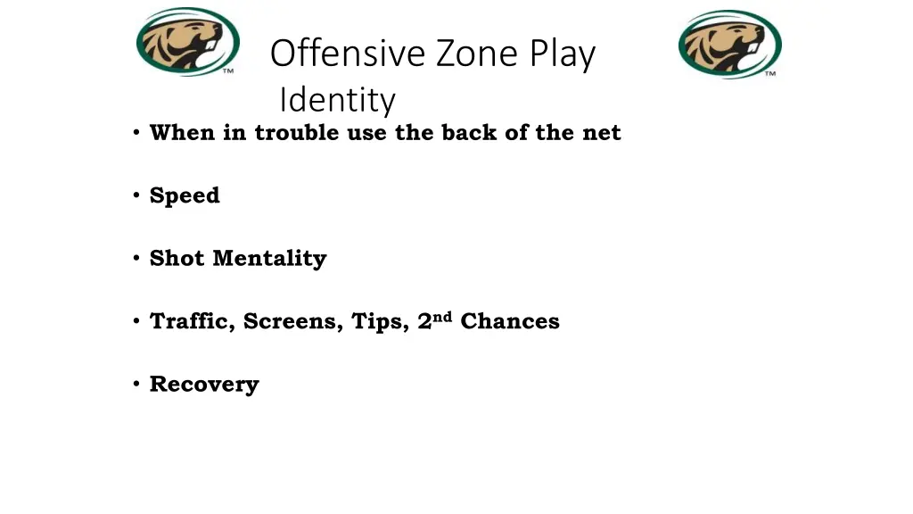 offensive zone play