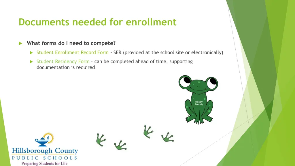 documents needed for enrollment