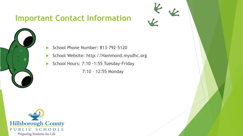 important contact information